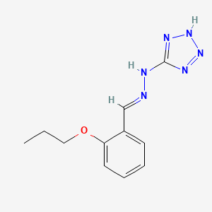 molecular formula C11H14N6O B5872029 N-[(E)-(2-propoxyphenyl)methylideneamino]-2H-tetrazol-5-amine 