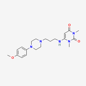 6-({3-[4-(4-methoxyphenyl)piperazin-1-yl]propyl}amino)-1,3-dimethylpyrimidine-2,4(1H,3H)-dione