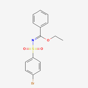 molecular formula C15H14BrNO3S B5872151 ethyl (Z)-N-(4-bromophenyl)sulfonylbenzenecarboximidate 
