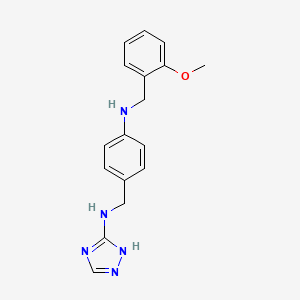 molecular formula C17H19N5O B5872156 N-{4-[(2-methoxybenzyl)amino]benzyl}-1H-1,2,4-triazol-5-amine 