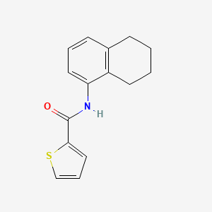 molecular formula C15H15NOS B5872162 N-(5,6,7,8-tetrahydronaphthalen-1-yl)thiophene-2-carboxamide 