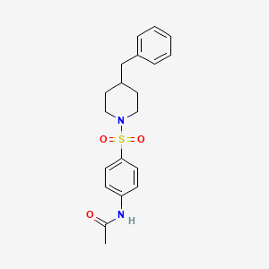 molecular formula C20H24N2O3S B5872185 N-{4-[(4-benzylpiperidin-1-yl)sulfonyl]phenyl}acetamide 