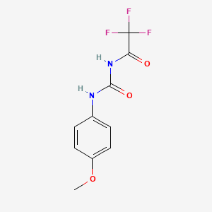 molecular formula C10H9F3N2O3 B5872224 2,2,2-trifluoro-N-[(4-methoxyphenyl)carbamoyl]acetamide 