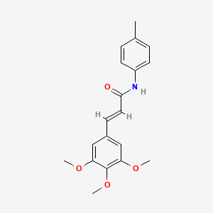 molecular formula C19H21NO4 B5872293 (E)-N-(4-METHYLPHENYL)-3-(3,4,5-TRIMETHOXYPHENYL)-2-PROPENAMIDE 