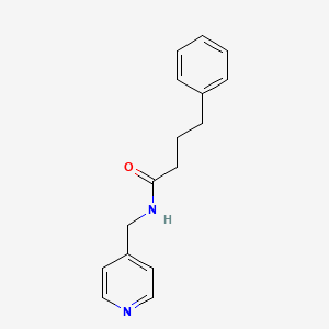 molecular formula C16H18N2O B5872294 4-phenyl-N-(pyridin-4-ylmethyl)butanamide 