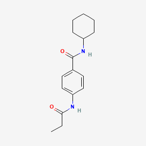 molecular formula C16H22N2O2 B5872334 N-cyclohexyl-4-(propanoylamino)benzamide 