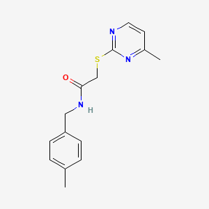 molecular formula C15H17N3OS B5872349 N-(4-methylbenzyl)-2-[(4-methylpyrimidin-2-yl)sulfanyl]acetamide 