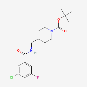 B587243 N-(tert-Butyloxycarbonyl-piperidin-4-yl)methyl-3-chloro-5-fluorobenzamide CAS No. 1797134-47-4