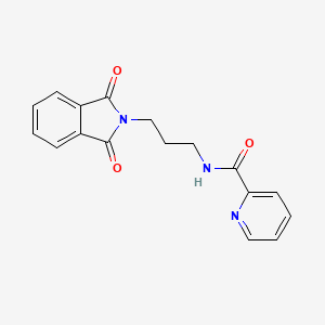 molecular formula C17H15N3O3 B5872588 N-[3-(1,3-dioxo-1,3-dihydro-2H-isoindol-2-yl)propyl]pyridine-2-carboxamide 