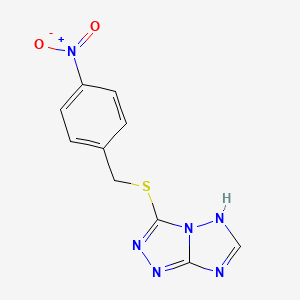 molecular formula C10H8N6O2S B5872633 3-{[(4-Nitrophenyl)methyl]sulfanyl}-7H-[1,2,4]triazolo[4,3-B][1,2,4]triazole 