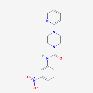 molecular formula C16H17N5O3 B5872650 N-(3-nitrophenyl)-4-(pyridin-2-yl)piperazine-1-carboxamide 