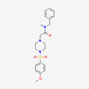 molecular formula C20H25N3O4S B5872657 N-benzyl-2-{4-[(4-methoxyphenyl)sulfonyl]-1-piperazinyl}acetamide 