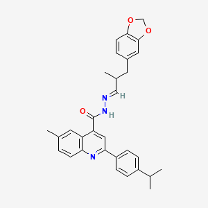 molecular formula C31H31N3O3 B5872779 N'-[(1E)-3-(1,3-benzodioxol-5-yl)-2-methylpropylidene]-6-methyl-2-[4-(propan-2-yl)phenyl]quinoline-4-carbohydrazide 