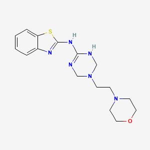molecular formula C16H22N6OS B5872799 N-[3-(2-morpholin-4-ylethyl)-2,4-dihydro-1H-1,3,5-triazin-6-yl]-1,3-benzothiazol-2-amine 