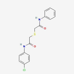 molecular formula C16H15ClN2O2S B5872819 2-[2-(4-chloroanilino)-2-oxoethyl]sulfanyl-N-phenylacetamide 