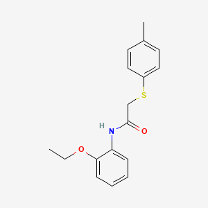 molecular formula C17H19NO2S B5872835 N-(2-ethoxyphenyl)-2-[(4-methylphenyl)thio]acetamide 