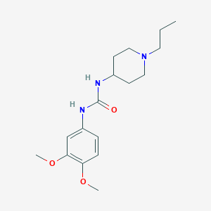 molecular formula C17H27N3O3 B5872857 N-(3,4-DIMETHOXYPHENYL)-N'-(1-PROPYL-4-PIPERIDYL)UREA 
