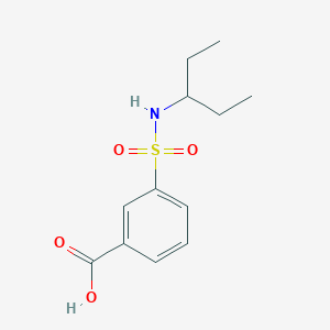 molecular formula C12H17NO4S B5872895 3-(Pentan-3-ylsulfamoyl)benzoic acid 