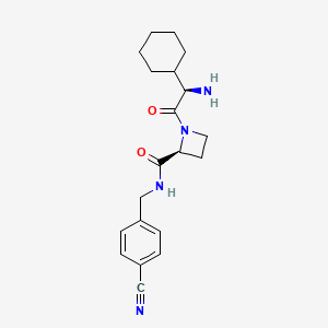 molecular formula C20H26N4O2 B587291 1-((2R)-2-Amino-2-cyclohexylacetyl)-N-(4'-cyanobenzyl)-2-L-azetidinecarboxamide CAS No. 1356010-93-9