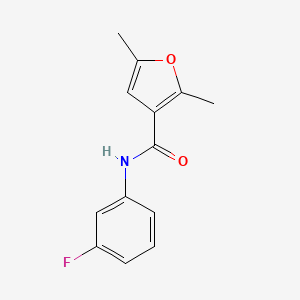 molecular formula C13H12FNO2 B5872958 N-(3-fluorophenyl)-2,5-dimethylfuran-3-carboxamide 