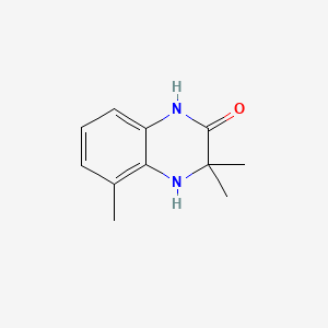 molecular formula C11H14N2O B587296 3,3,5-Trimethyl-3,4-dihydroquinoxalin-2(1H)-one CAS No. 146739-54-0