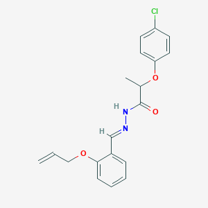 molecular formula C19H19ClN2O3 B5872991 N'-(2-(Allyloxy)benzylidene)-2-(4-chlorophenoxy)propanohydrazide CAS No. 303086-85-3