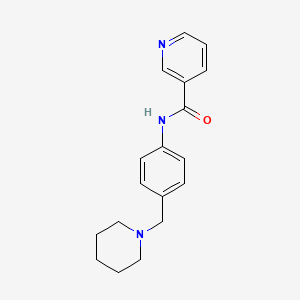 molecular formula C18H21N3O B5873014 N-[4-(piperidin-1-ylmethyl)phenyl]pyridine-3-carboxamide 