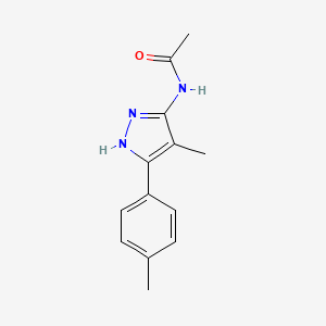 molecular formula C13H15N3O B5873017 N-[4-methyl-5-(4-methylphenyl)-1H-pyrazol-3-yl]acetamide 