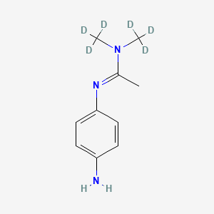 molecular formula C10H15N3 B587307 N'-(4-Aminophenyl)-N,N-dimethylacetamidine-d6 CAS No. 1795133-90-2