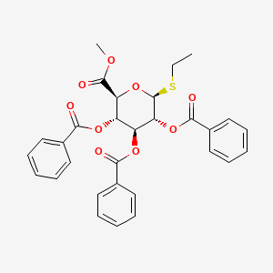 Ethyl 2,3,4-tri-O-benzoyl-beta-D-thioglucopyranosiduronic acid methyl ester