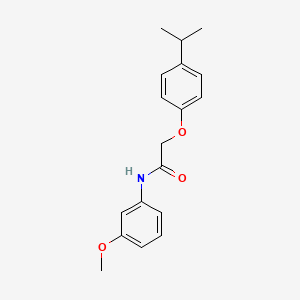 molecular formula C18H21NO3 B5873121 N-(3-methoxyphenyl)-2-[4-(propan-2-yl)phenoxy]acetamide 
