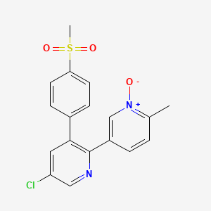 molecular formula C18H15ClN2O3S B587313 5-Chloro-6'-methyl-3-(4-(methylsulfonyl)phenyl)-[2,3'-bipyridine] 1'-oxide CAS No. 325855-74-1