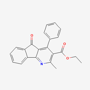 molecular formula C22H17NO3 B5873131 ethyl 2-methyl-5-oxo-4-phenyl-5H-indeno[1,2-b]pyridine-3-carboxylate 