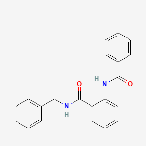 molecular formula C22H20N2O2 B5873143 N-benzyl-2-[(4-methylbenzoyl)amino]benzamide 