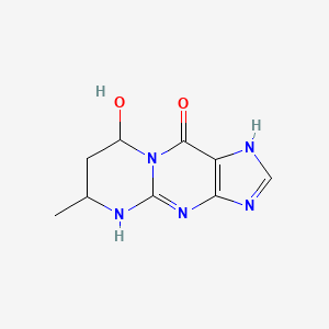 molecular formula C9H11N5O2 B587316 8-Hydroxy-6-methyl-4,6,7,8-tetrahydropyrimido[1,2-a]purin-10(1H)-one CAS No. 141635-93-0