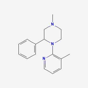 molecular formula C17H21N3 B587320 4-Methyl-1-(3-methylpyridin-2-yl)-2-phenylpiperazine CAS No. 191546-94-8