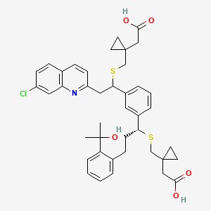 molecular formula C41H46ClNO5S2 B587321 {1-[({(1R)-1-{3-[1-({[1-(Carboxymethyl)cyclopropyl]methyl}sulfanyl)-2-(7-chloroquinolin-2-yl)ethyl]phenyl}-3-[2-(2-hydroxypropan-2-yl)phenyl]propyl}sulfanyl)methyl]cyclopropyl}acetic acid CAS No. 1242260-05-4