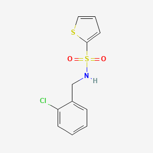 molecular formula C11H10ClNO2S2 B5873214 N-[(2-chlorophenyl)methyl]thiophene-2-sulfonamide 