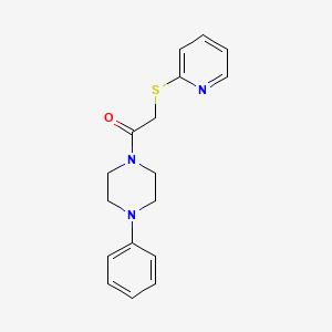 molecular formula C17H19N3OS B5873220 1-(4-Phenylpiperazin-1-yl)-2-(pyridin-2-ylsulfanyl)ethanone 