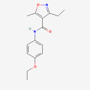 molecular formula C15H18N2O3 B5873227 N-(4-ethoxyphenyl)-3-ethyl-5-methyl-1,2-oxazole-4-carboxamide 