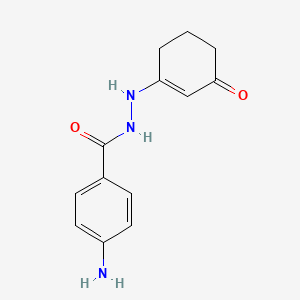 molecular formula C13H15N3O2 B5873249 4-amino-N'-(3-oxocyclohexen-1-yl)benzohydrazide 