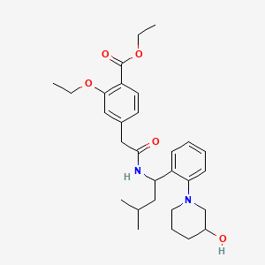 molecular formula C29H40N2O5 B587325 3'-Hydroxy Repaglinide Ethyl Ester(Mixture of Diastereomers) CAS No. 1286972-50-6