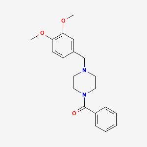 molecular formula C20H24N2O3 B5873253 [4-(3,4-DIMETHOXYBENZYL)PIPERAZINO](PHENYL)METHANONE 
