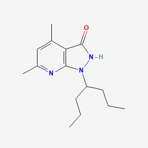 molecular formula C15H23N3O B5873260 1-(heptan-4-yl)-4,6-dimethyl-1H-pyrazolo[3,4-b]pyridin-3-ol 