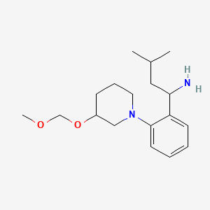 1-[2-[3-(Methoxymethoxy)piperidin-1-yl]phenyl]-3-methylbutan-1-amine