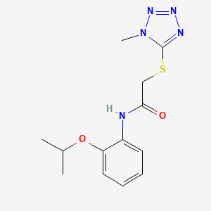 molecular formula C13H17N5O2S B5873282 2-(1-methyltetrazol-5-yl)sulfanyl-N-(2-propan-2-yloxyphenyl)acetamide 