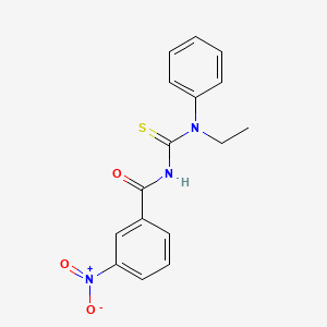 molecular formula C16H15N3O3S B5873288 N-[ethyl(phenyl)carbamothioyl]-3-nitrobenzamide 