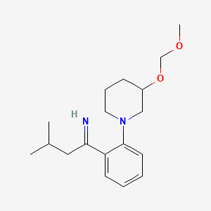 molecular formula C18H28N2O2 B587329 rac-3-Methyl-1-[2-(1-{3-hydroxy-3-O-methoxymethyl}piperidinyl)phenyl]butylimine CAS No. 1246816-58-9
