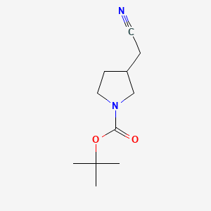 molecular formula C11H18N2O2 B587330 Tert-butyl 3-(cyanomethyl)pyrrolidine-1-carboxylate CAS No. 142253-46-1