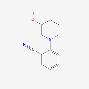 molecular formula C12H14N2O B587335 rac-1-[2-(Cyano)phenyl]-3-piperidinol CAS No. 1246816-21-6